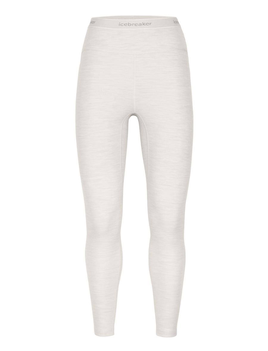 Ecru Heather Icebreaker 15.5 Merino Thermal Women's Leggings | AU 1537DFMN